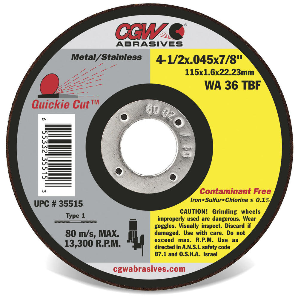 Contaminant-Free Cut-Off Wheels