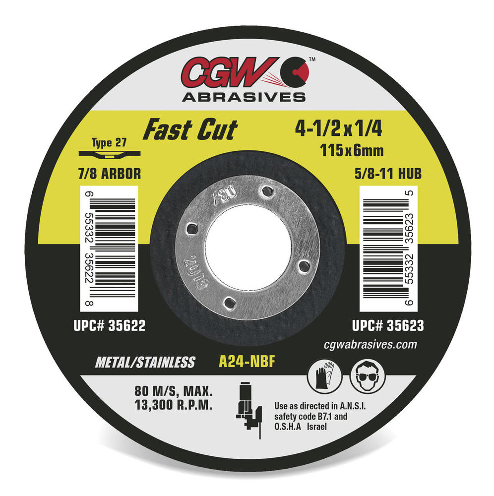 Fast Cut 1/4&#34; Depressed Center Grinding Wheels