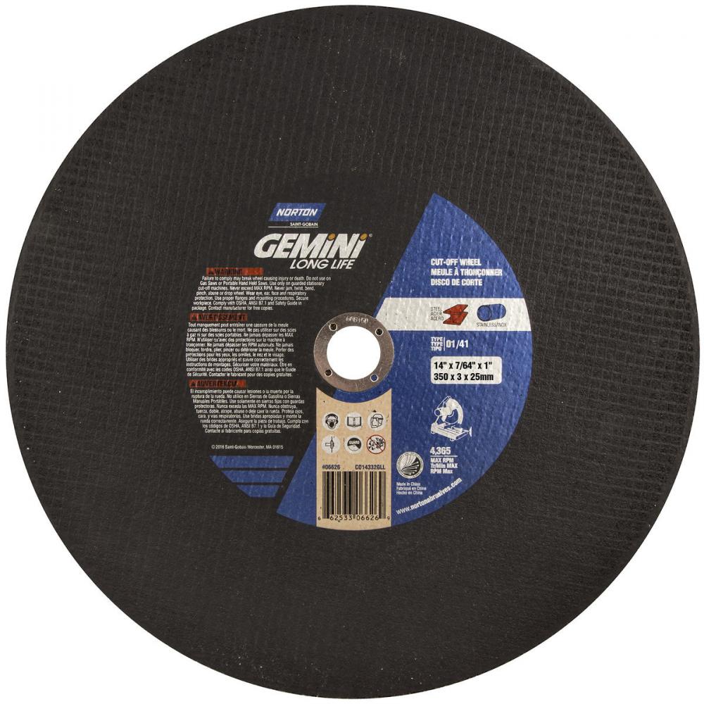 14 x 3/32 x 1 In. Gemini LF Chop Saw Cut-Off Wheel 36 P T01/41