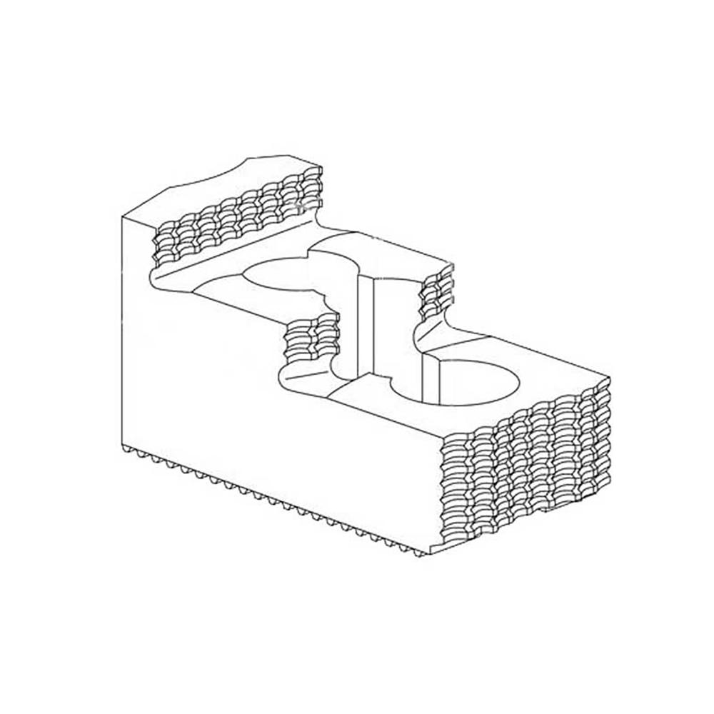 315-350mm Hard Top Jaws With Inch Serration (Set Of 3)