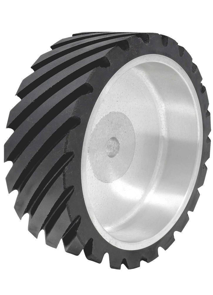 Serrated Contact Wheel, 7 x 2-1/2, 55 Duro.