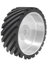 BurrKing 802-S-55 - Serrated Contact Wheel, 7 x 2-1/2, 55 Duro.