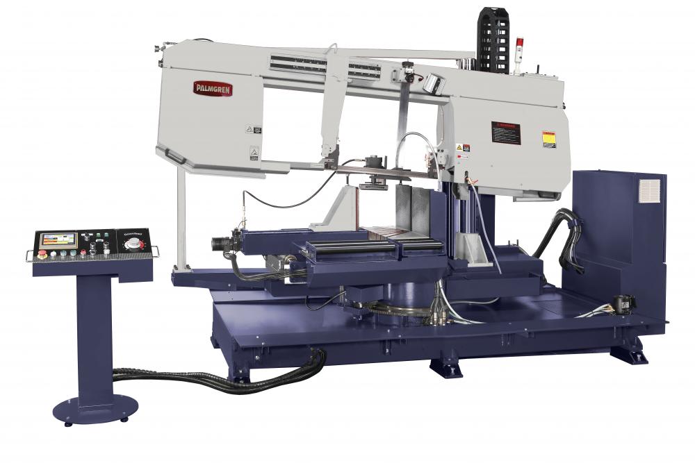 18&#34; Semi-Auto Dual Miter Band Saw