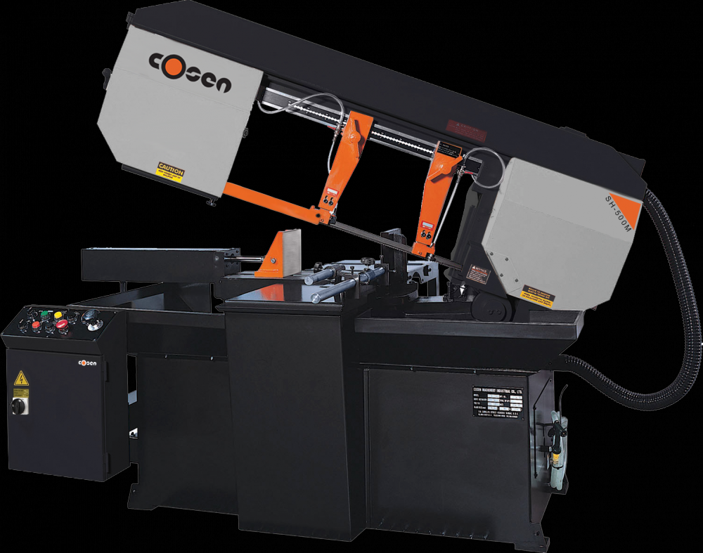 Semi-Automatic Horizontal Scissor Style Mitering Band Saw