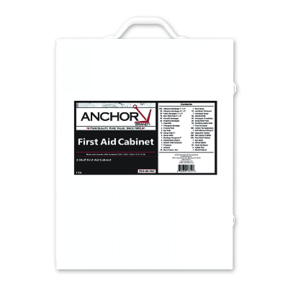 Anchor Brand 3 Shelf First Aid Cabinets and Refills