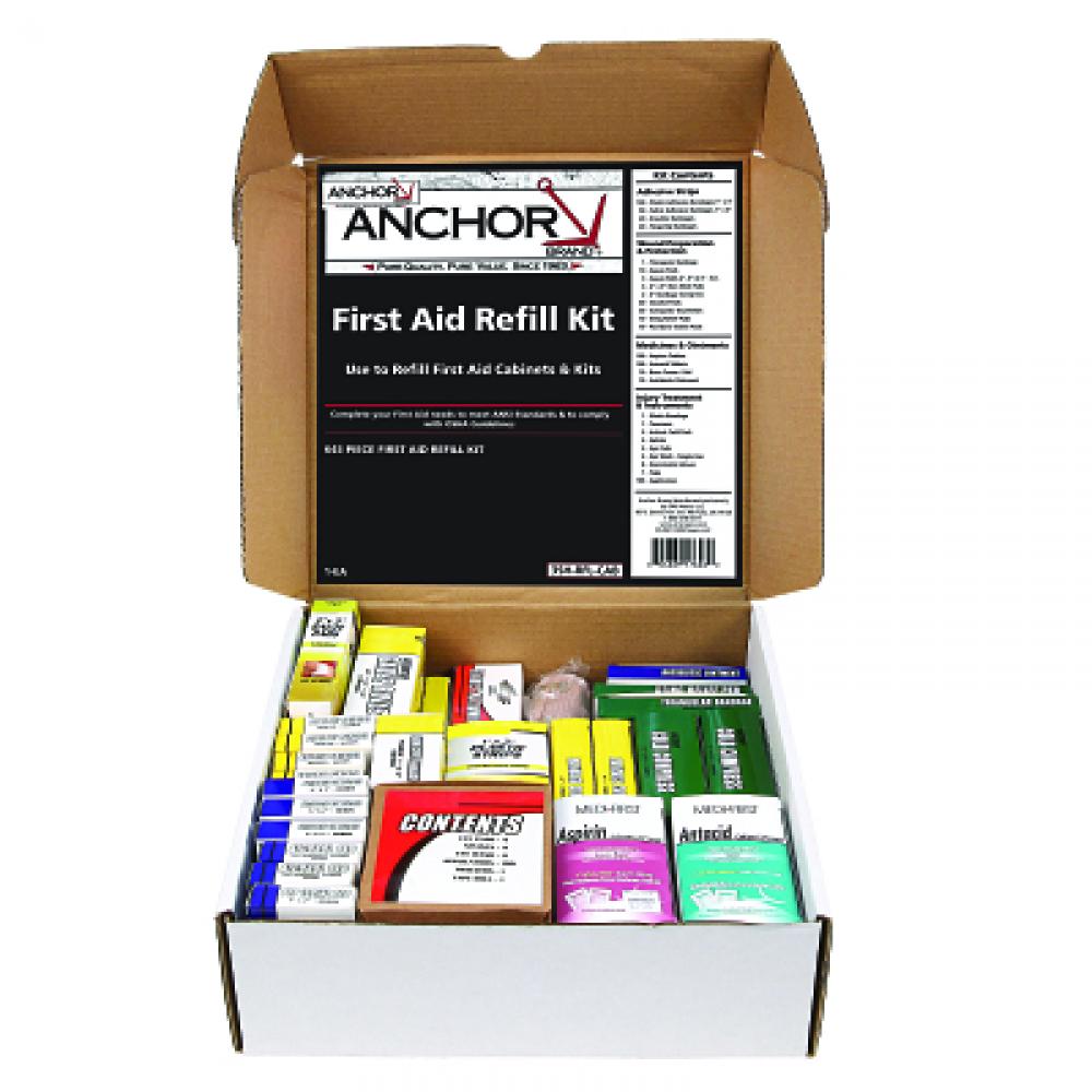 Anchor Brand 3 Shelf First Aid Cabinets and Refills