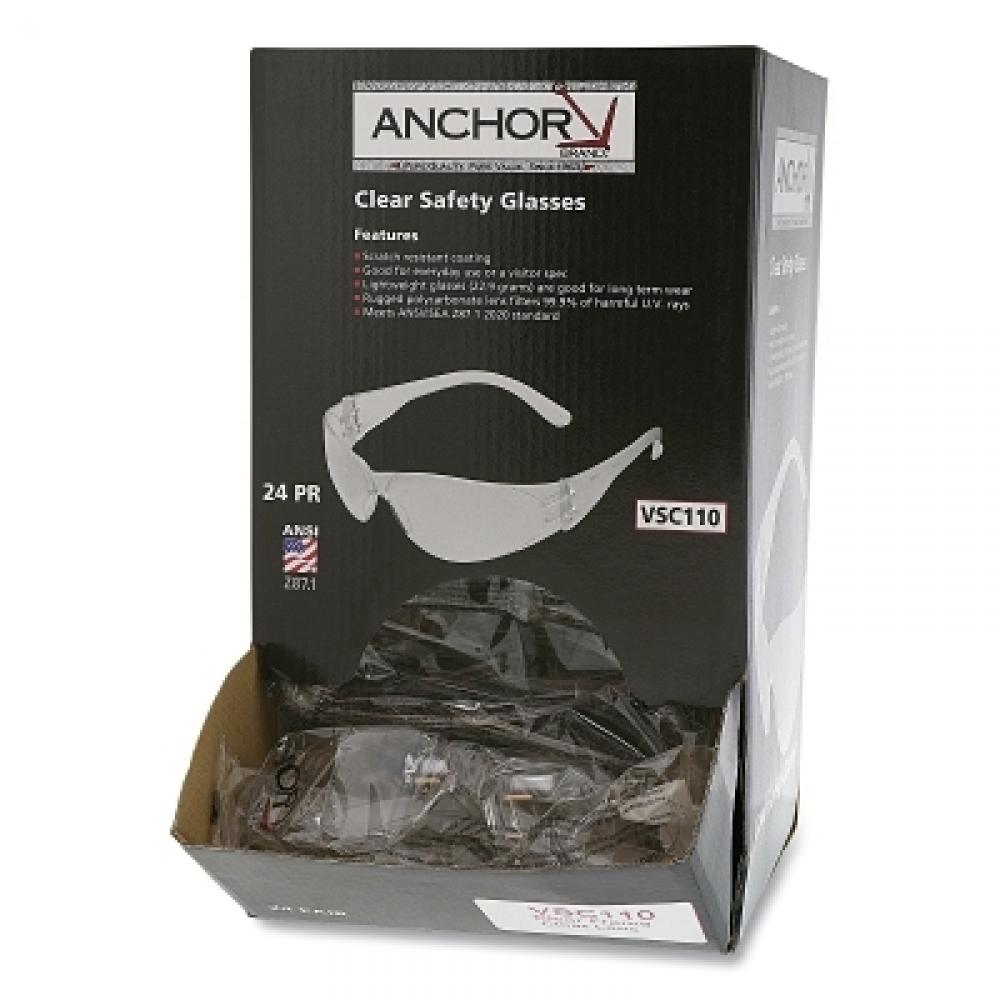 Anchor Brand Clear Frameless Safety Glasses