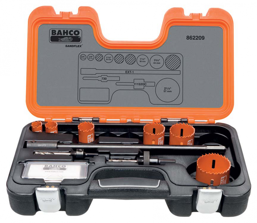 9 pc Sandflex® Bi-Metal Plumber&#39;s Holesaw Set