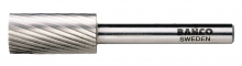 Bahco BAHHSGC1225E - 1/2" Head Diameter High Speed Steel Rotary Burrs Cylinder Round Nose Coarse Toothing