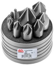 Alfa Tools C6F50574B - 8PC 6 FLUTE COUNTERSINKS 90 degree SET